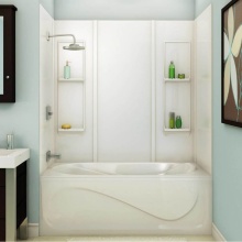 Maax Canada 101343-000-001-000 - Elan 59 61 x 32 Acrylic Glue up Five-Piece Tub Wall Surround in White