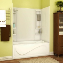 Maax Canada 101347-000-001-000 - Finesse 59 61 x 34 Acrylic Glue up Five-Piece Tub Wall Surround in White