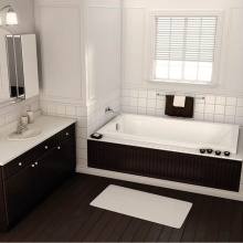 Maax Canada 101457-001-001-100 - Pose 59.875 in. x 31.75 in. Drop-in Bathtub with Whirlpool System End Drain in White