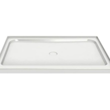 Maax Canada 102002-000-001-000 - Rectangular Base 4834 3 in. Acrylic Alcove Shower Base with Center Drain in White