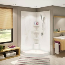 Maax Canada 102500-000-001-000 - Equinox II 40 x 40 Acrylic Corner Center Drain One-Piece Shower in White