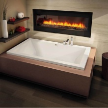 Maax Canada 102785-000-001-000 - Aiiki 7242 Acrylic Drop-in Center Drain Bathtub in White