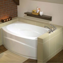 Maax Canada 102895-001-001-001 - Islander AFR 60 in. x 38 in. Alcove Bathtub with Whirlpool System Left Drain in White