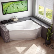 Maax Canada 102937-R-001-001 - Vichy ASY 59.875 in. x 42.875 in. Corner Bathtub with Whirlpool System Right Drain in White