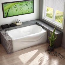 Maax Canada 102941-001-001-001 - Vichy 59.875 in. x 33.375 in. Alcove Bathtub with Whirlpool System Left Drain in White