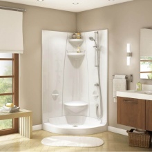 Maax Canada 102998-000-001-102 - Freestyle 40 Neo-Round 40 x 40 Acrylic Corner Center Drain Two-Piece Shower in White