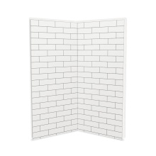 Maax Canada 103388-301-526-000 - Utile 3636 Composite Direct-to-Stud Two-Piece Corner Shower Wall Kit in Metro Tux