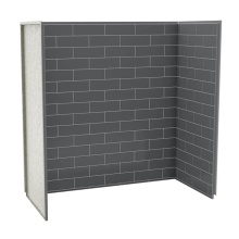 Maax Canada 103414-301-019-000 - Utile 6030 Composite Direct-to-Stud Three-Piece Tub Wall Kit in Metro Thunder Grey