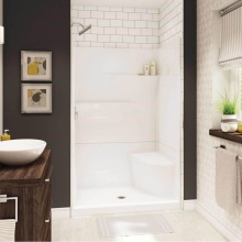 Maax Canada 105596-000-002-001 - Gallery SH-4834 AcrylX Alcove Center Drain Two-Piece Shower in White