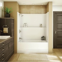 Maax Canada 105674-L-001-002 - TSEA Plus 59.75 in. x 32 in. x 78 in. 1-piece Tub Shower with Whirlpool Left Drain in White