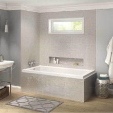 Maax Canada 106202-R-001-001 - Pose IF 59.625 in. x 31.625 in. Corner Bathtub with Whirlpool System Right Drain in White