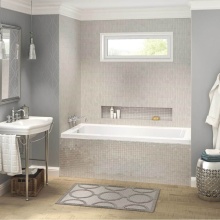 Maax Canada 106213-R-001-001 - Pose IF 72 in. x 42 in. Alcove Bathtub with Whirlpool System Right Drain in White