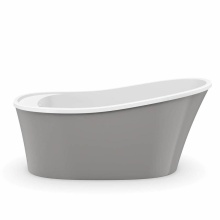 Maax Canada 106266-000-001-101 - Ariosa 6032 Acrylic Freestanding End Drain Bathtub in White with Sterling Silver Skirt