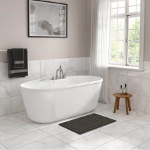Maax Canada 106840-000-002-100 - Emica 6434 AcrylX Freestanding Center Drain Bathtub in White with White Skirt
