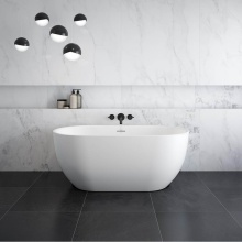 Maax Canada 106877-000-240-000 - Tosca Matte 5932 Acrylic Freestanding Center Drain Bathtub in Matte White with Matte White Skirt