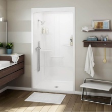 Maax Canada 107004-000-001-000 - ALLIA SHR-4834 Acrylic Alcove Center Drain One-Piece Shower in White