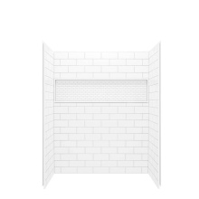 Maax Canada 107352-000-270-000 - NexTile 6032 Direct-to-Stud Four-Piece Alcove Shower Wall Kit in White