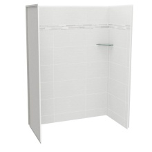 Maax Canada 107456-300-524-000 - Utile 6032 Composite Direct-to-Stud Three-Piece Alcove Shower Wall Kit in Origin Arctik
