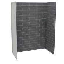 Maax Canada 107456-301-019-000 - Utile 6032 Composite Direct-to-Stud Three-Piece Alcove Shower Wall Kit in Metro Thunder Grey