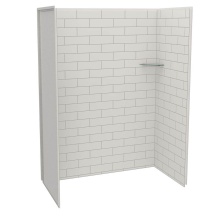 Maax Canada 107456-301-500-000 - Utile 6032 Composite Direct-to-Stud Three-Piece Alcove Shower Wall Kit in Metro Soft Grey