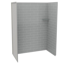 Maax Canada 107456-301-501-000 - Utile 6032 Composite Direct-to-Stud Three-Piece Alcove Shower Wall Kit in Metro Ash Grey
