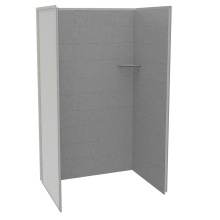 Maax Canada 107460-305-517-000 - Utile 4836 Composite Direct-to-Stud Three-Piece Alcove Shower Wall Kit in Factory Sleek Smoke