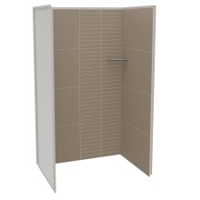Maax Canada 107460-306-512-000 - Utile 4836 Composite Direct-to-Stud Three-Piece Alcove Shower Wall Kit in Erosion Taupe
