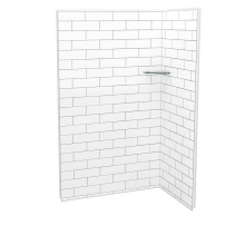 Maax Canada 107461-301-526-000 - Utile 4832 Composite Direct-to-Stud Two-Piece Corner Shower Wall Kit in Metro Tux