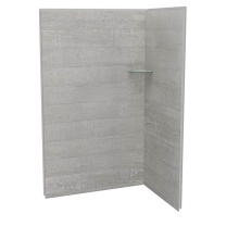 Maax Canada 107462-304-516-000 - Utile 4836 Composite Direct-to-Stud Two-Piece Corner Shower Wall Kit in Factory Rough Vapor
