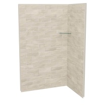 Maax Canada 107462-312-507-000 - Utile 4836 Composite Direct-to-Stud Two-Piece Corner Shower Wall Kit in Organik Loam