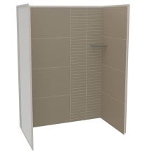 Maax Canada 107463-306-512-000 - Utile 6032 Composite Direct-to-Stud Three-Piece Alcove Shower Wall Kit in Erosion Taupe