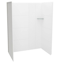 Maax Canada 107463-306-513-000 - Utile 6032 Composite Direct-to-Stud Three-Piece Alcove Shower Wall Kit in Erosion Bora White