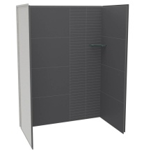 Maax Canada 107463-306-515-000 - Utile 6032 Composite Direct-to-Stud Three-Piece Alcove Shower Wall Kit in Erosion Charcoal