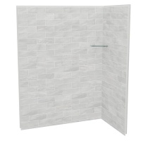 Maax Canada 107465-312-504-000 - Utile 6032 Composite Direct-to-Stud Two-Piece Corner Shower Wall Kit in Organik Permafrost