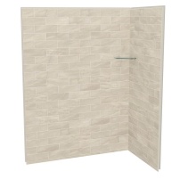 Maax Canada 107466-312-507-000 - Utile 6036 Composite Direct-to-Stud Two-Piece Corner Shower Wall Kit in Organik Loam