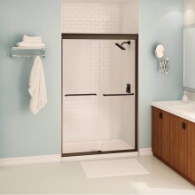 Maax Canada 134563-900-172-000 - Kameleon 43-47 x 71 in. 6 mm Bypass Shower Door for Alcove Installation with Clear glass in Dark B