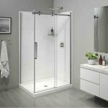 Maax Canada 134952-900-084-000 - Halo Pro 48 x 36 x 78 3/4 in. 8mm Sliding Shower Door for Corner Installation with Clear glass in