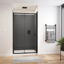 Maax Canada 135235-900-340-000 - Connect Pro 43.5-45 x 76 in. 6mm Sliding Shower Door for Alcove Installation with Clear glass in M