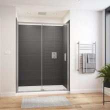Maax Canada 135237-900-084-000 - Connect Pro 55.5-57 x 76 in. 6mm Sliding Shower Door for Alcove Installation with Clear glass in C