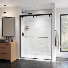 Maax Canada 135322-900-340-000 - Uptown 56-59   x 76 in. 8 mm Bypass Shower Door for Alcove Installation with Clear glass in Matte