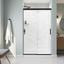 Maax Canada 135334-900-340-000 - Incognito 76 44-47 x 76 in. 8mm Bypass Shower Door for Alcove Installation with Clear glass in Mat