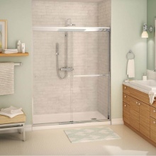 Maax Canada 135672-900-084-000 - Aura 55-59 x 71 in. 8 mm Bypass Shower Door for Alcove Installation with Clear Glass in Chrome