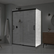 Maax Canada 136561-900-340-000 - Incognito 76 Return Panel for 36 in. Base with Clear glass in Matte Black