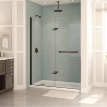 Maax Canada 136672-900-173-000 - Reveal 56-59 in. x 70.5 in. Pivot Alcove Shower Door with Clear Glass in Dark Bronze