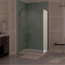 Maax Canada 136674-900-305-000 - Reveal 71 Return Panel for 34 in. Base with Clear glass in Brushed Nickel