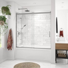 Maax Canada 136692-900-084-000 - Revelation Round 56-59 in. x 56.75-59.25 in. 6 mm Bypass Tub Door for Alcove Installation with Cle