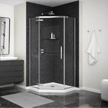 Maax Canada 137280-900-084-000 - Link Curve Neo-angle 38 x 38 x 75 in. 8mm Pivot Shower Door for Corner Installation with Clear gla