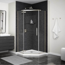 Maax Canada 137280-900-305-000 - Link Curve Neo-angle 38 x 38 x 75 in. 8mm Pivot Shower Door for Corner Installation with Clear gla