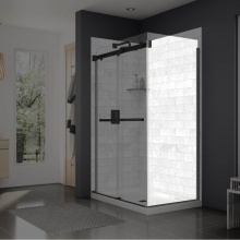 Maax Canada 137310-900-340-000 - Duel and Inverto Return Panel for 32 in. Base with Clear glass in Matte Black