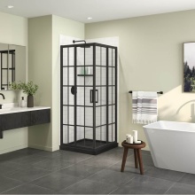 Maax Canada 137447-977-340-000 - Radia Square 32 x 32 x 71.5 in. 6 mm Sliding Shower Door for Corner Installation with French glass